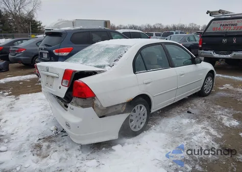 2004 Honda Civic Lx z USA, uszkodzony, nr VIN 1HGES16644L010926